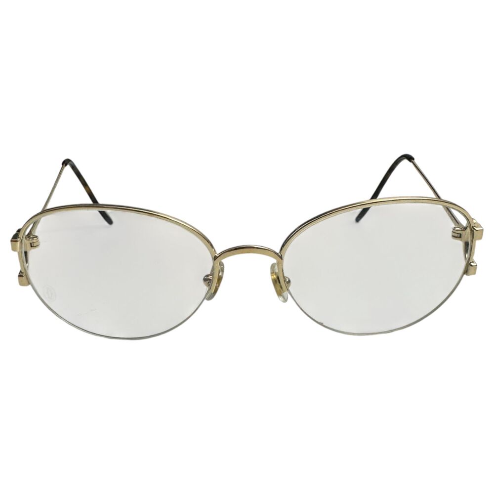 Cartier 135 Gold Paris France Tortoise Eyeglasses Frames Vision Glasses NEW